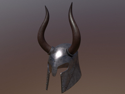 Medieval helmet with horns