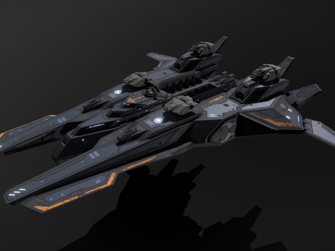 Sci-Fi Frigate Solar Fire