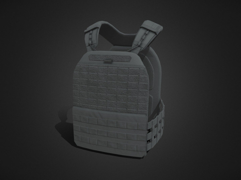 Gray Plate Armor Bulletproof Vest