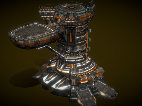 Science Fiction Building Space Station