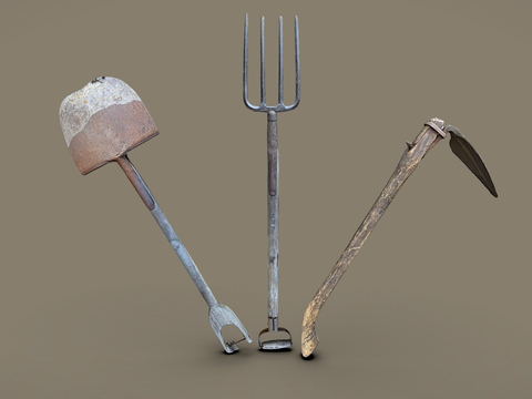 shovel sickle traditional farm tools