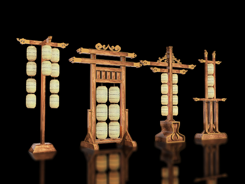 New Chinese-style Lantern Rack Outdoor Device