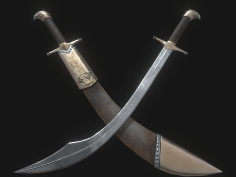 PBR Scimitar Sword Weapon