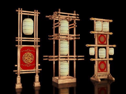 New Chinese-style Lantern Rack Outdoor Device