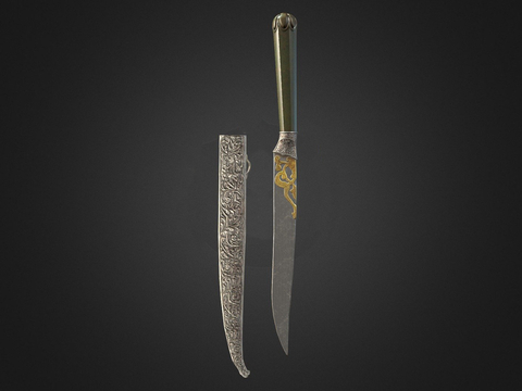 Ottoman Dao Knife with Jade Handle