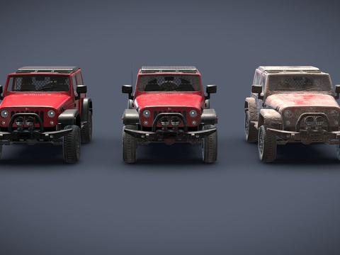 Red Car Jeep