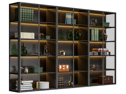 Poliform Italian Bookcase Display Cabinet