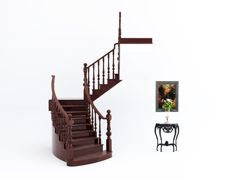 European style stair handrail stair