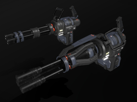 MLK76 sci-fi mini gun weapon