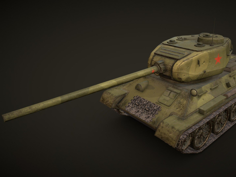 T-34-85 Tank Tracked Vehicle Armored Vehicle