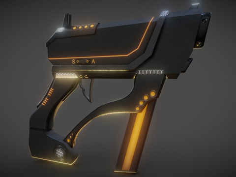 Sci-fi pistol game props