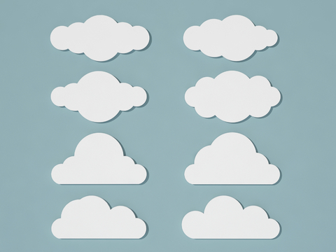 White Cloud Cloud Wall Decorations