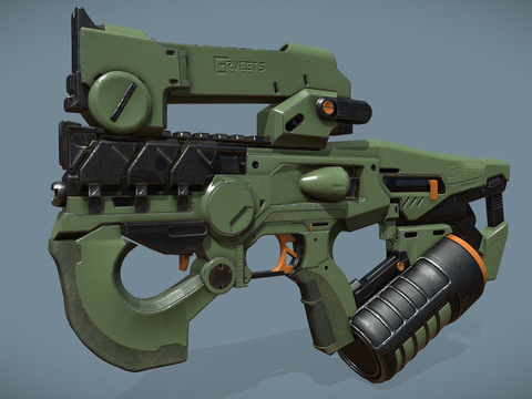 Sci-fi machine gun