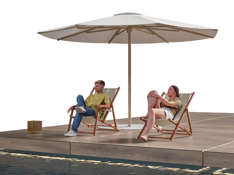 Outdoor Recliner Folding Recliner Parasol