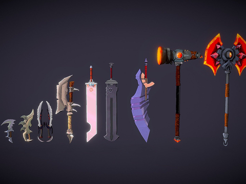 Fantasy Weapon Pack Game Props