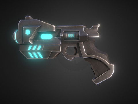 Sci-fi pistol game props