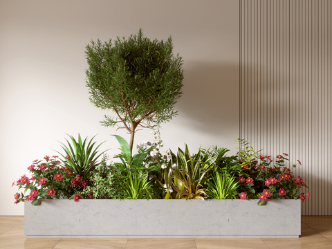 Modern Flower Box Plant Pile