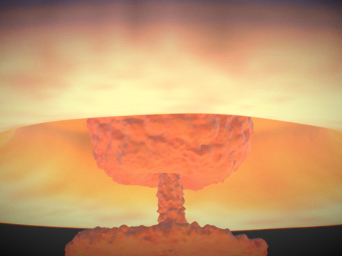 nuclear explosion mushroom cloud