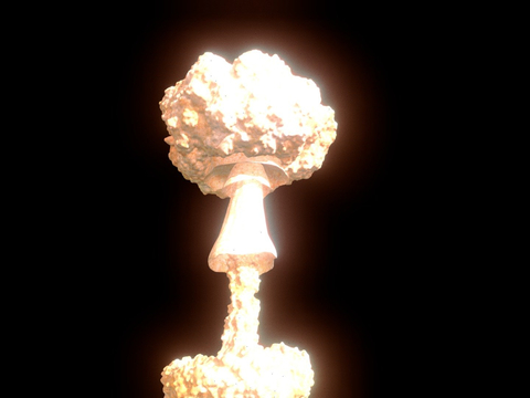 nuclear explosion mushroom cloud