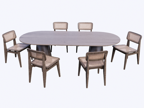 Oval dining table