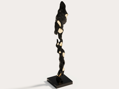 Black gold sculpture art ornaments