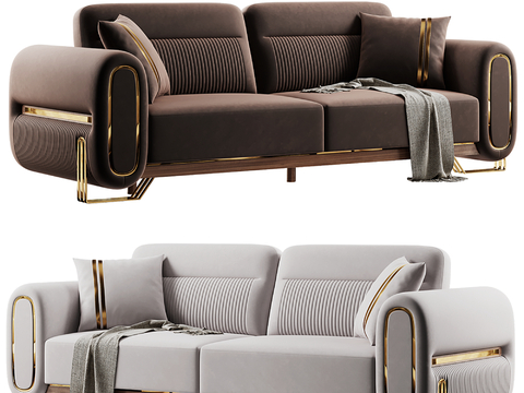 Affordable Luxury Style Sofa Double Sofa