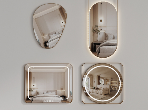 Affordable Luxury Style Bathroom Mirror Cosmetic Mirror Decorative Mirror