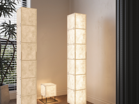 Modern DuPont Paper Floor Lamp