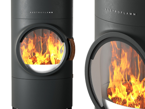 round fireplace stove