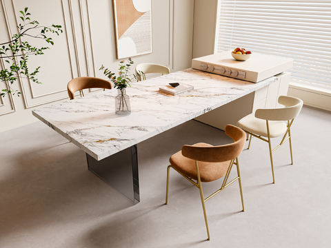 Cream Style dining table chair island table