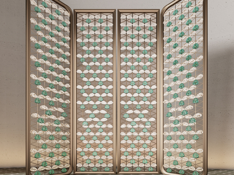 Modern partition water pattern glass screen