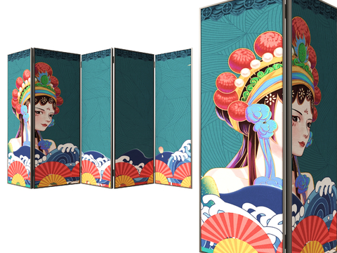 New Chinese Folding Screen Partition