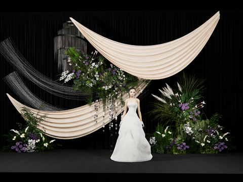 Cloth Mantle Wedding Flora