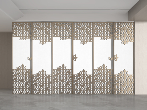 Metal screen art partition