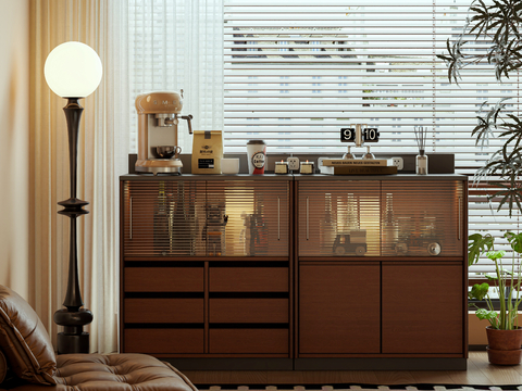 Middle Style Locker Sideboard