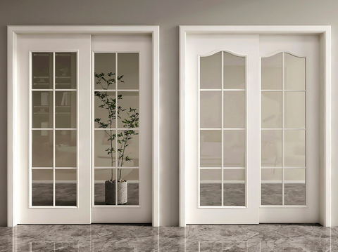 Cream Style sliding door kitchen door grille sliding door