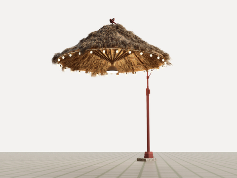 Modern Thatch Parasol Floor Umbrella