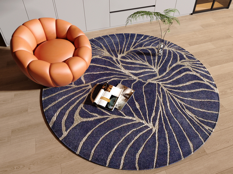 Modern Carpet Round Blanket