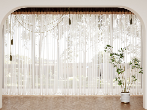 modern gauze curtain curtain