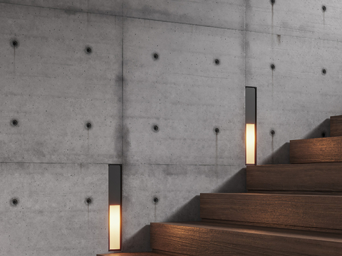 Recessed wall lamp step lamp