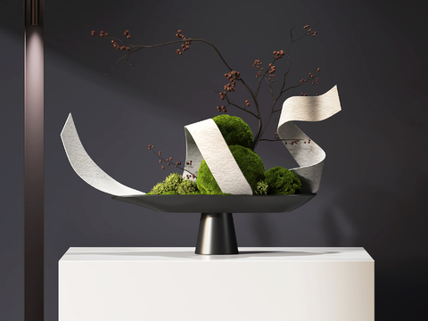 Modern moss ornaments