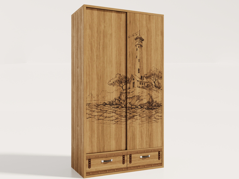 New Chinese-style Wardrobe Decorative Cabinet