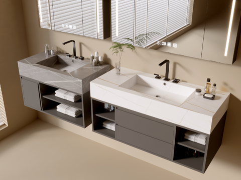 modern sink wash basin bathroom mirror