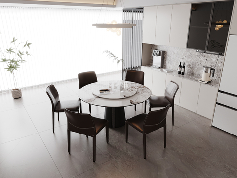 Modern Dining Table and Chair Round Dining Table