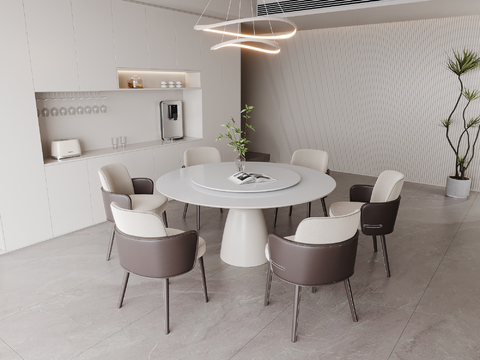 Modern Dining Table and Chair Round Dining Table