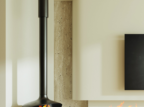 modern fireplace stove