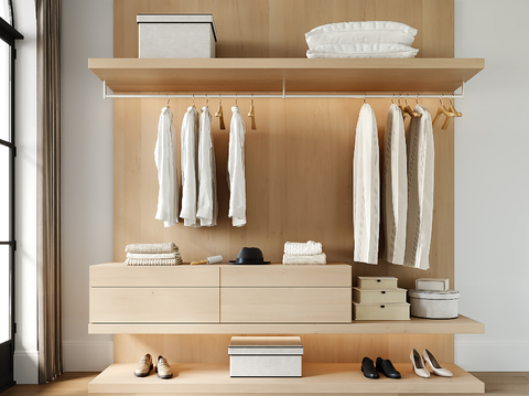 Modern open wardrobe