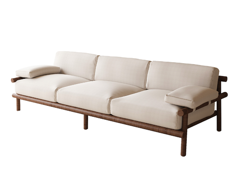 Log Style multi-person sofa