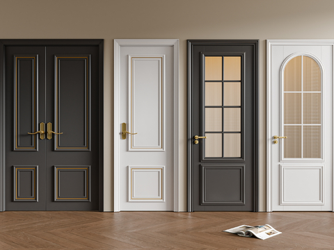 French Single Door Bathroom Door Entry Door