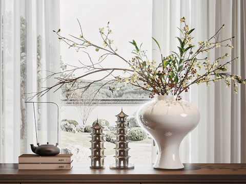 New Chinese vase floral ornaments